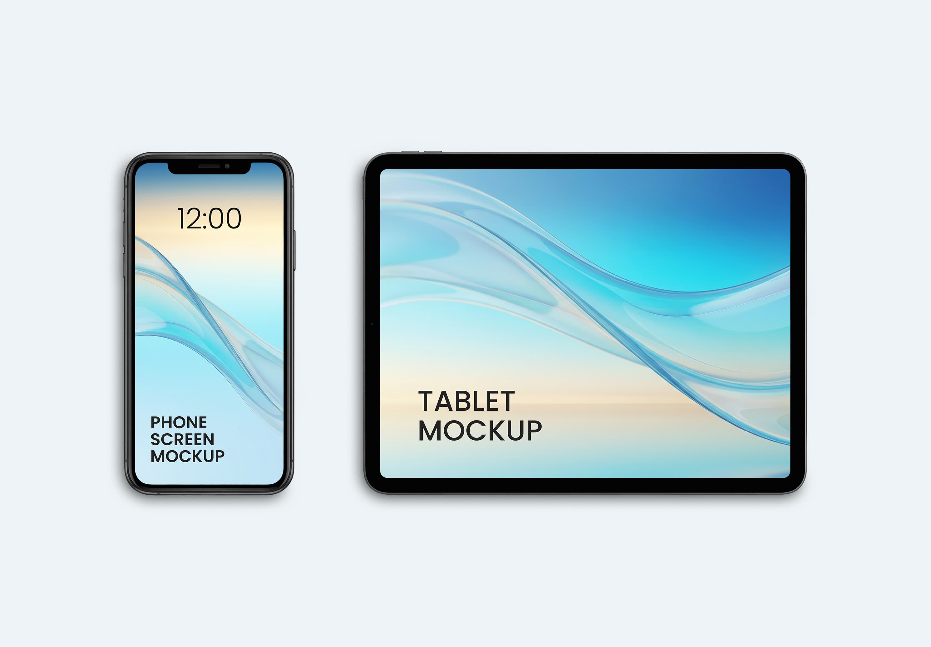 Phone and Tablet Screen Mockup Set