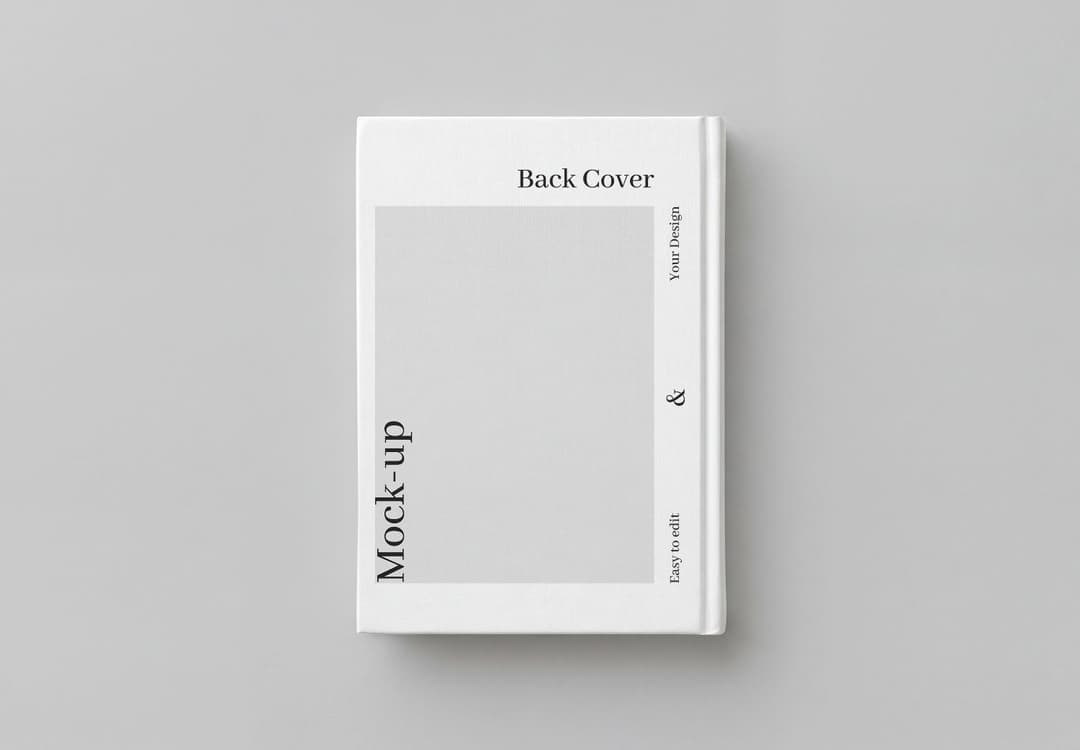 Minimal Book Back Cover Mockup
