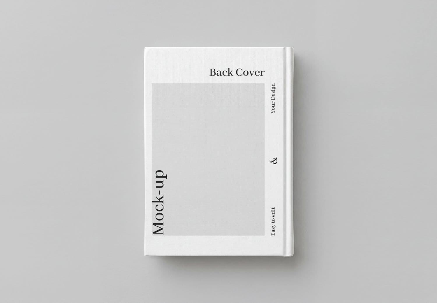 Minimal Book Back Cover Mockup