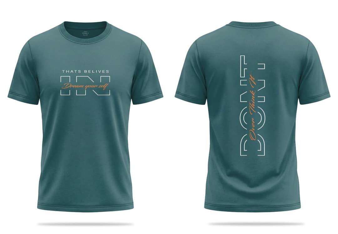 Dual View T-Shirt Mockup with Front and Back Design Display