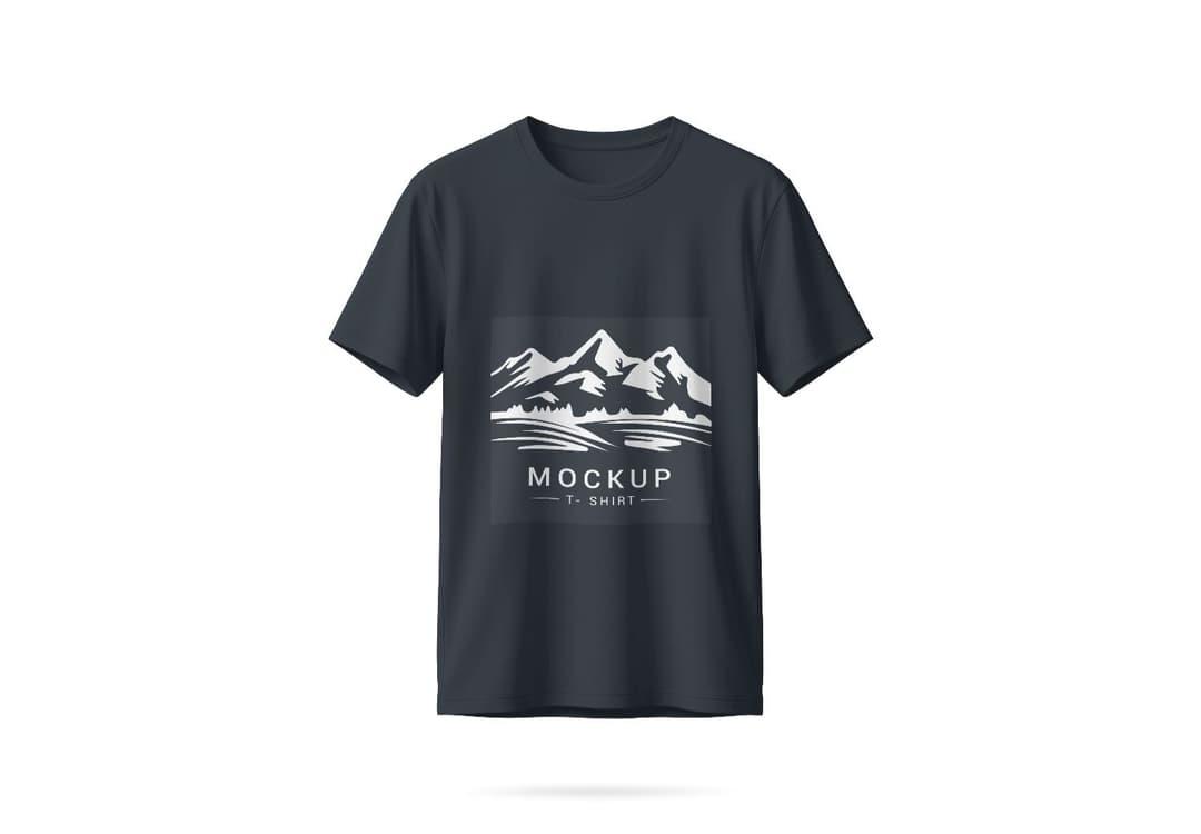 T-Shirt Mockup with Graphic Design