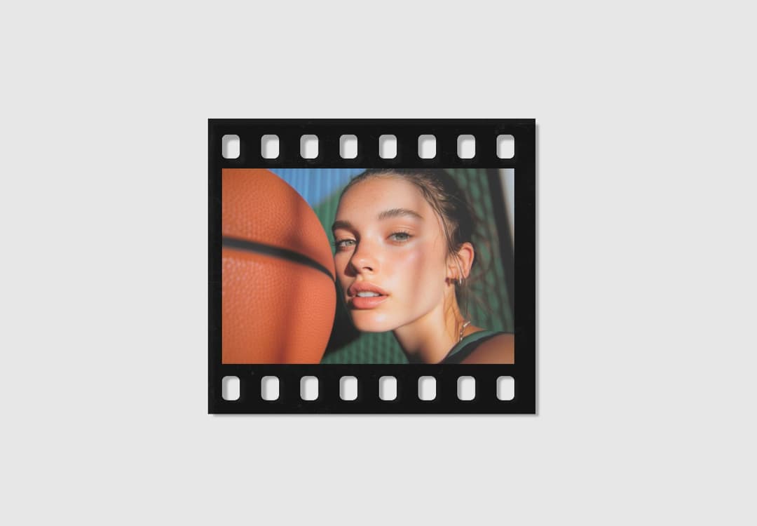 Single Analog Film Frame Photo Mockup