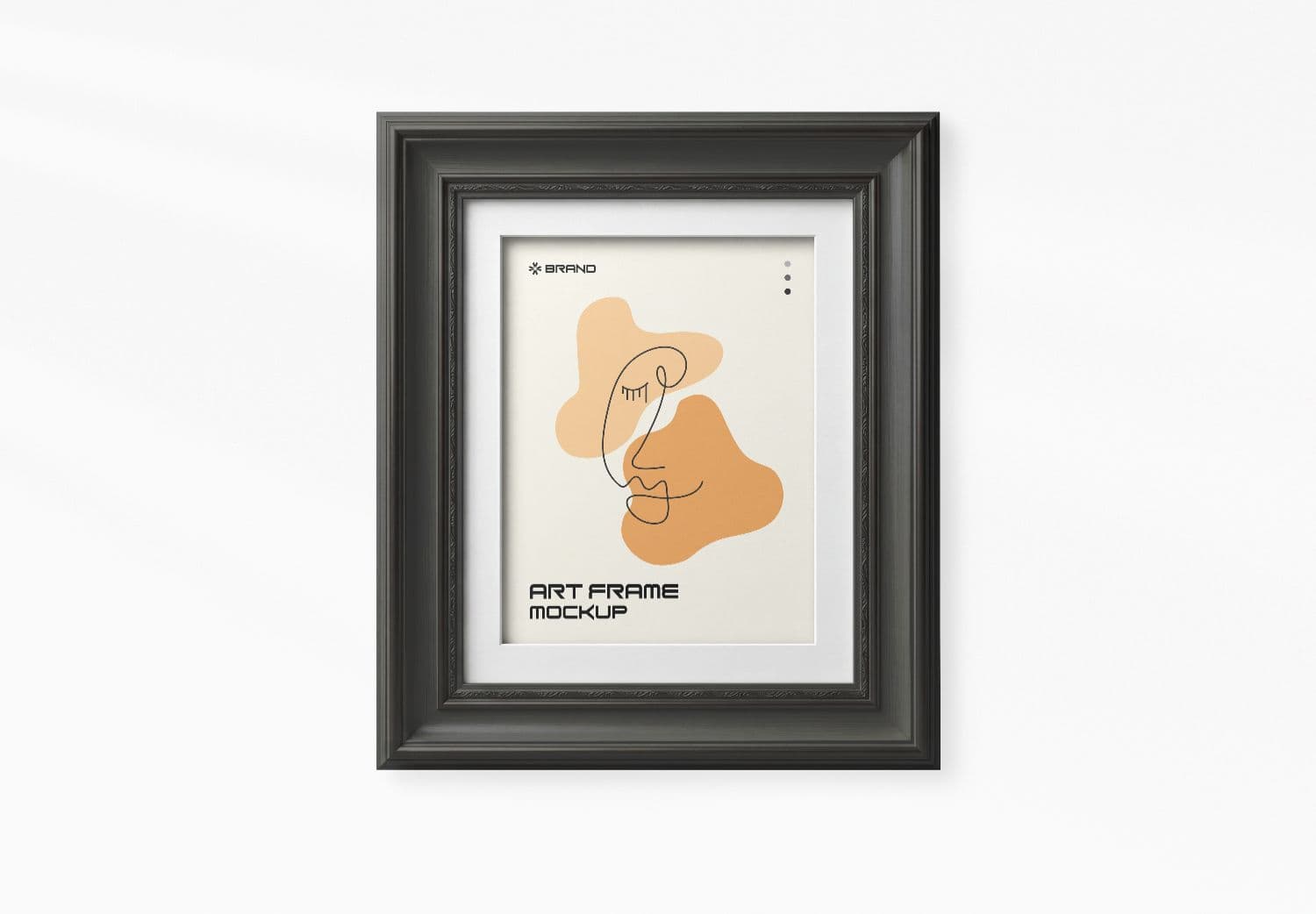 Classic Black Vertical Art Frame Mockup