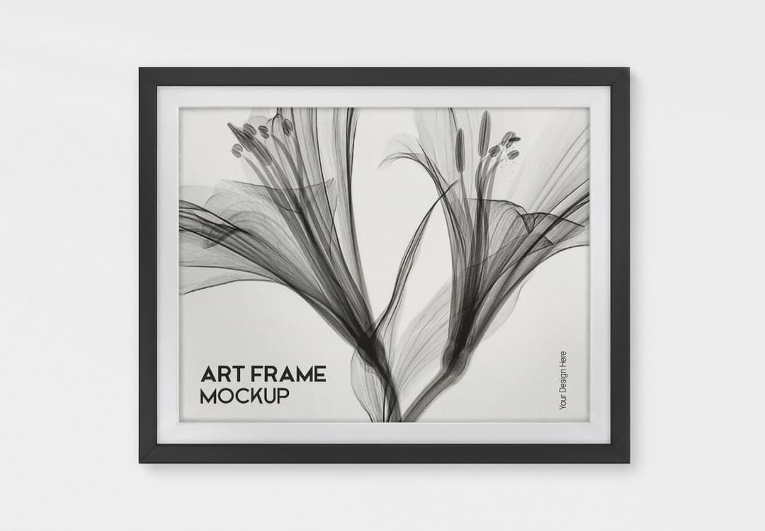 Landscape Black Art Frame Mockup