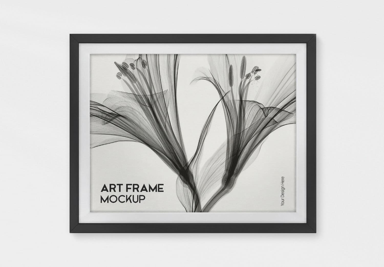 Landscape Black Art Frame Mockup