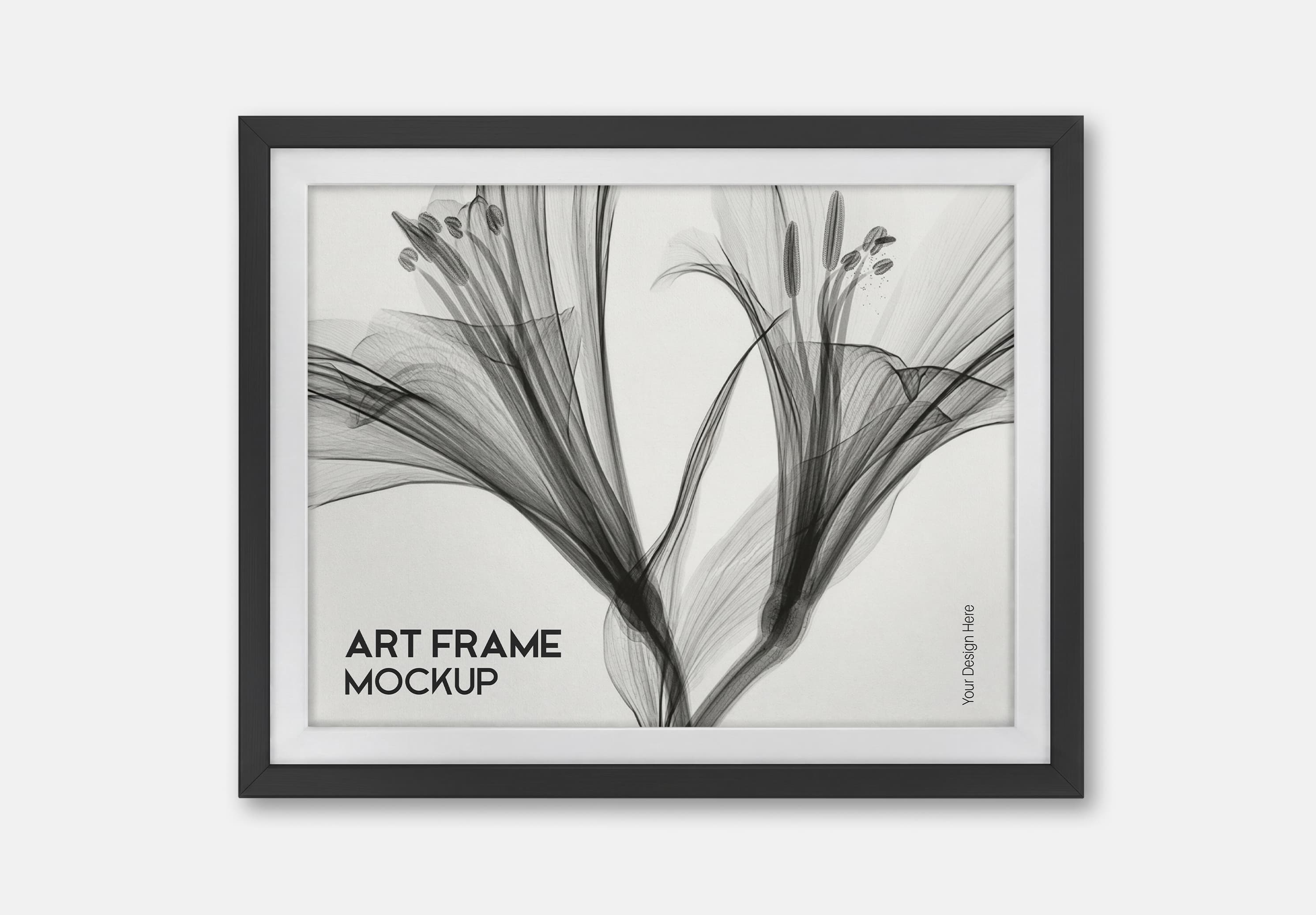 Landscape Black Art Frame Mockup