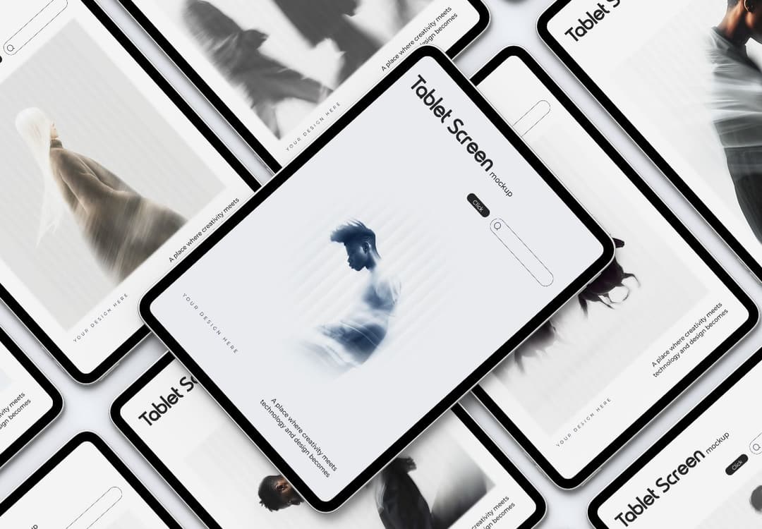 Tablet Screen Mockup Modern Multi Device Layout