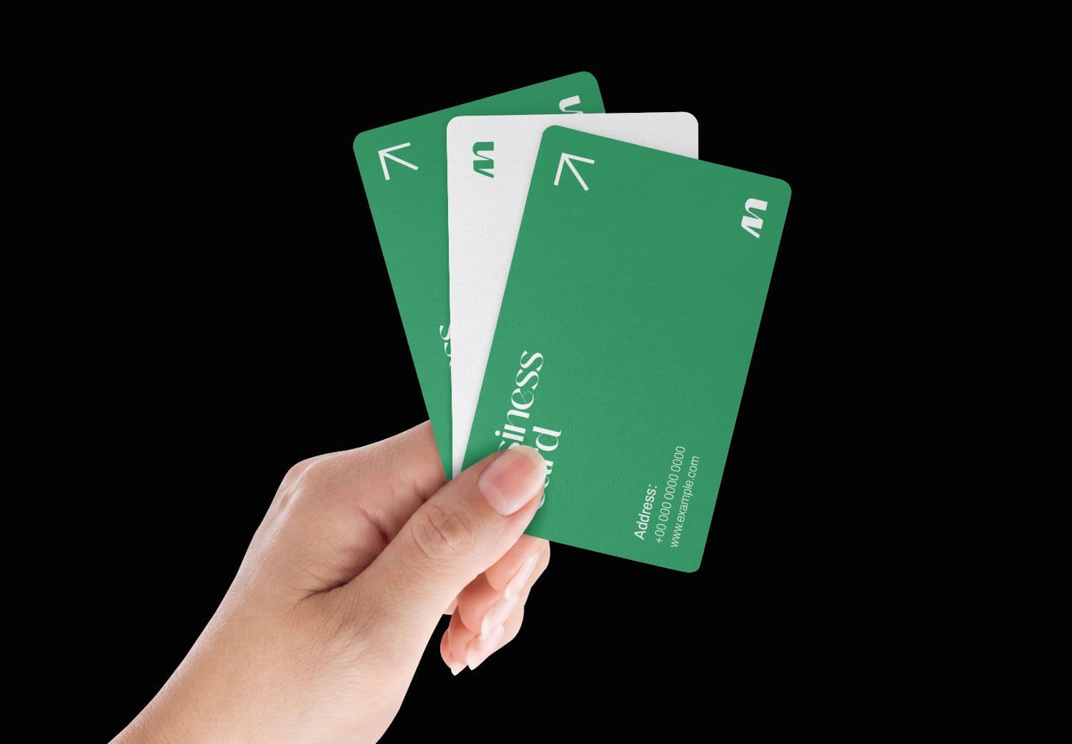 Hands Holding Business Card Mockup