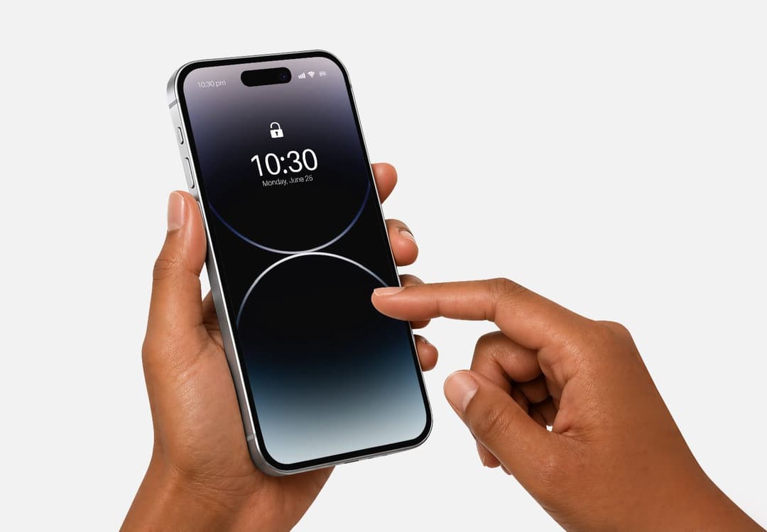 Hand Interaction Mobile Screen Mockup