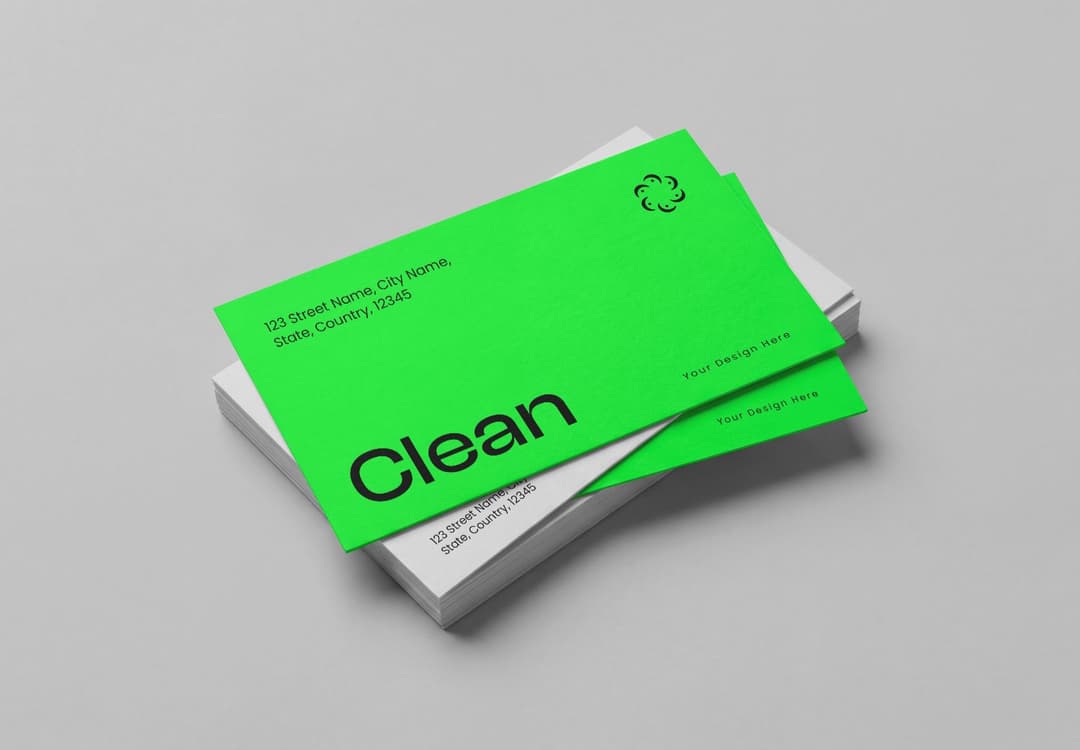 Stacked Business Card Mockup