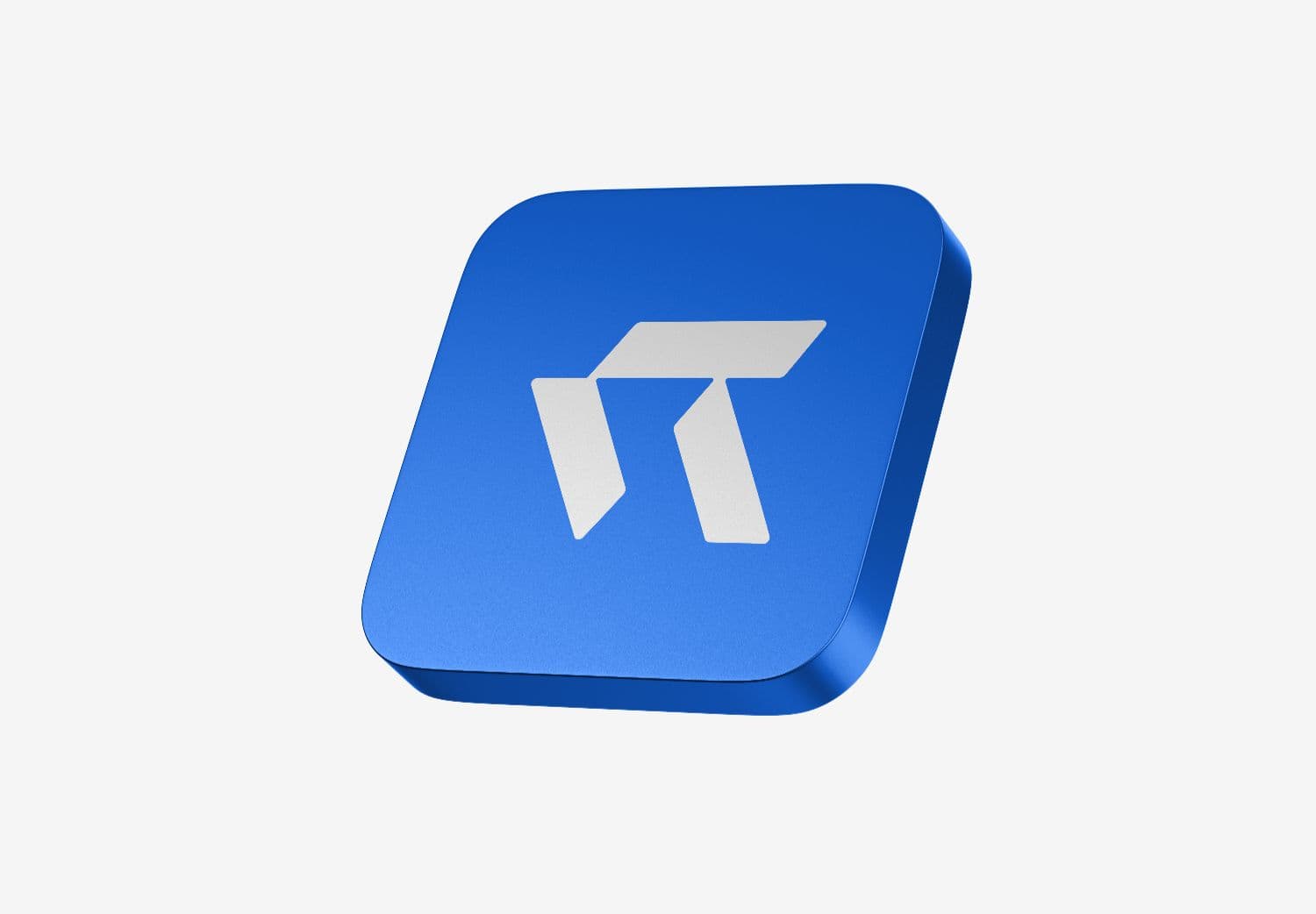 3D App Icon Mockup with Soft Rounded Square Perspective