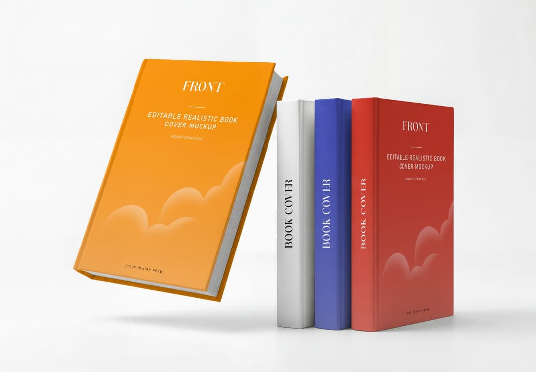 Multi Hardcover Book Mockup Set