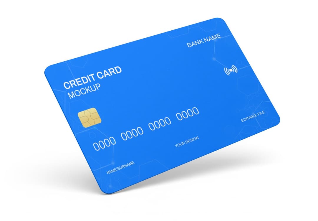 Credit Card Mockup Floating View