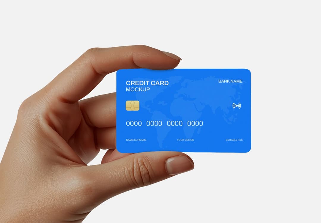 Credit Card Mockup Hand Holding