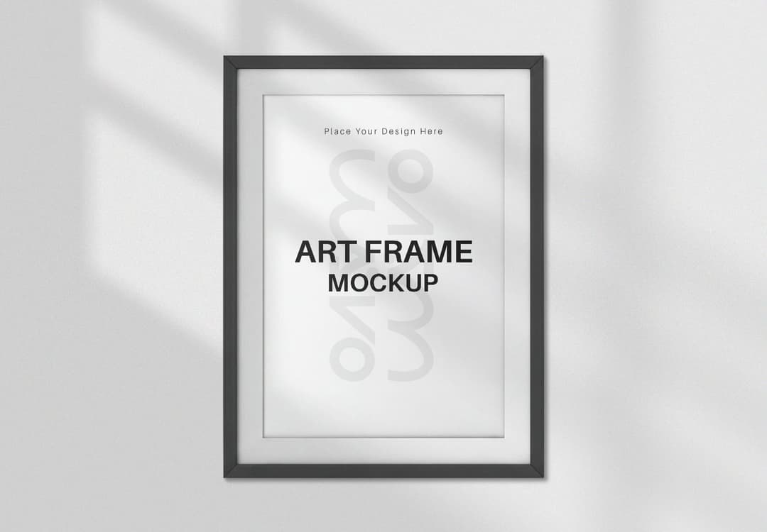 Minimal Art Frame Mockup Clean Wall Presentation