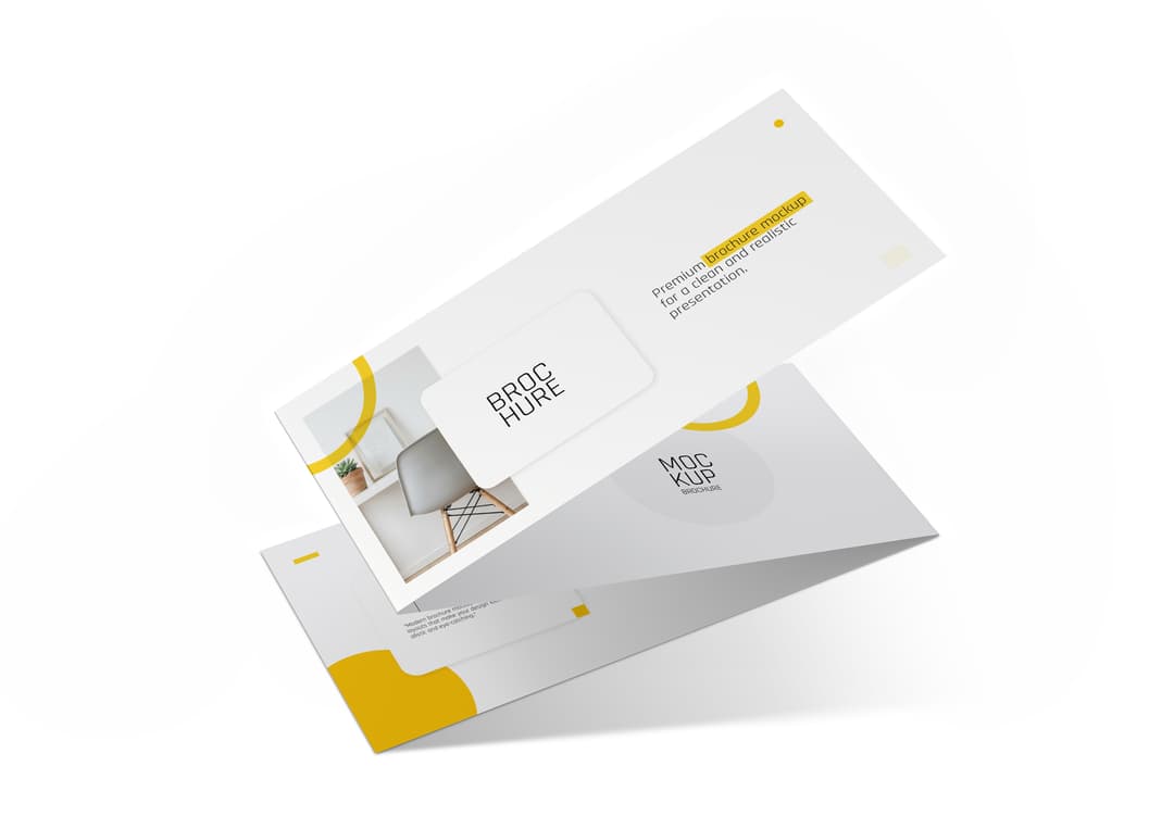 Premium DL Tri-Fold Brochure Mockup | MockupHive