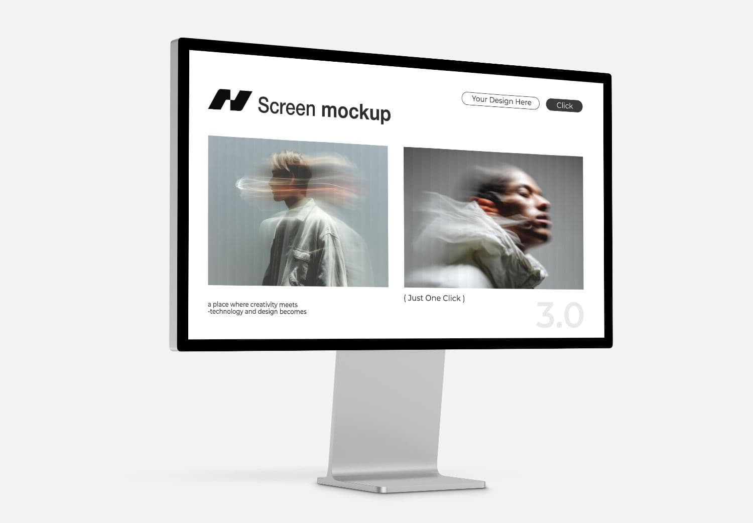 Desktop Screen Mockup for Website & UI Showcase