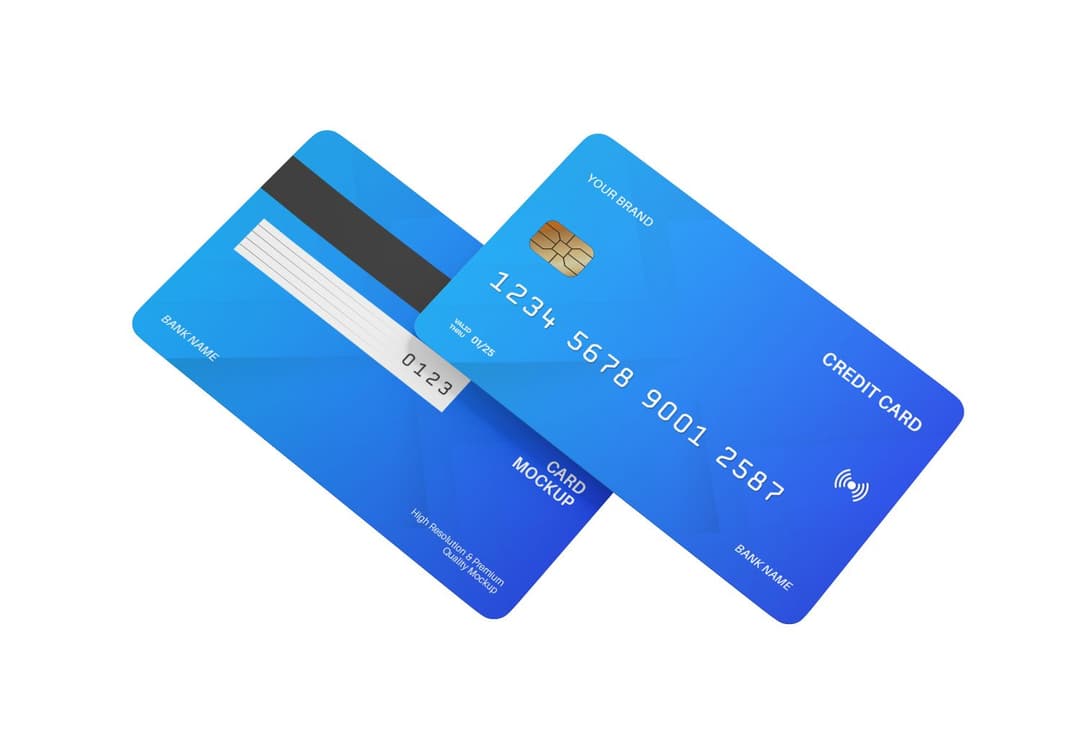 Credit Card Mockup Front and Back Design
