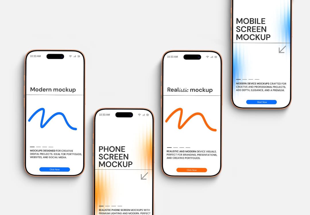 iPhone Screen Mockup PSD