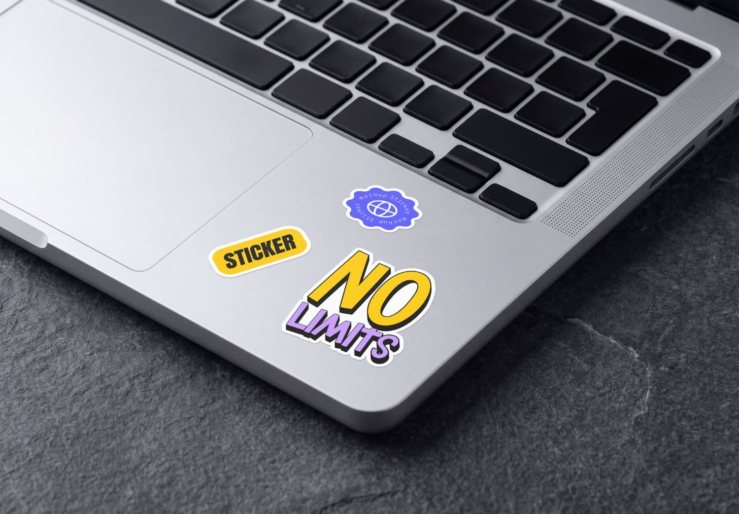 Laptop Device Sticker Mockup