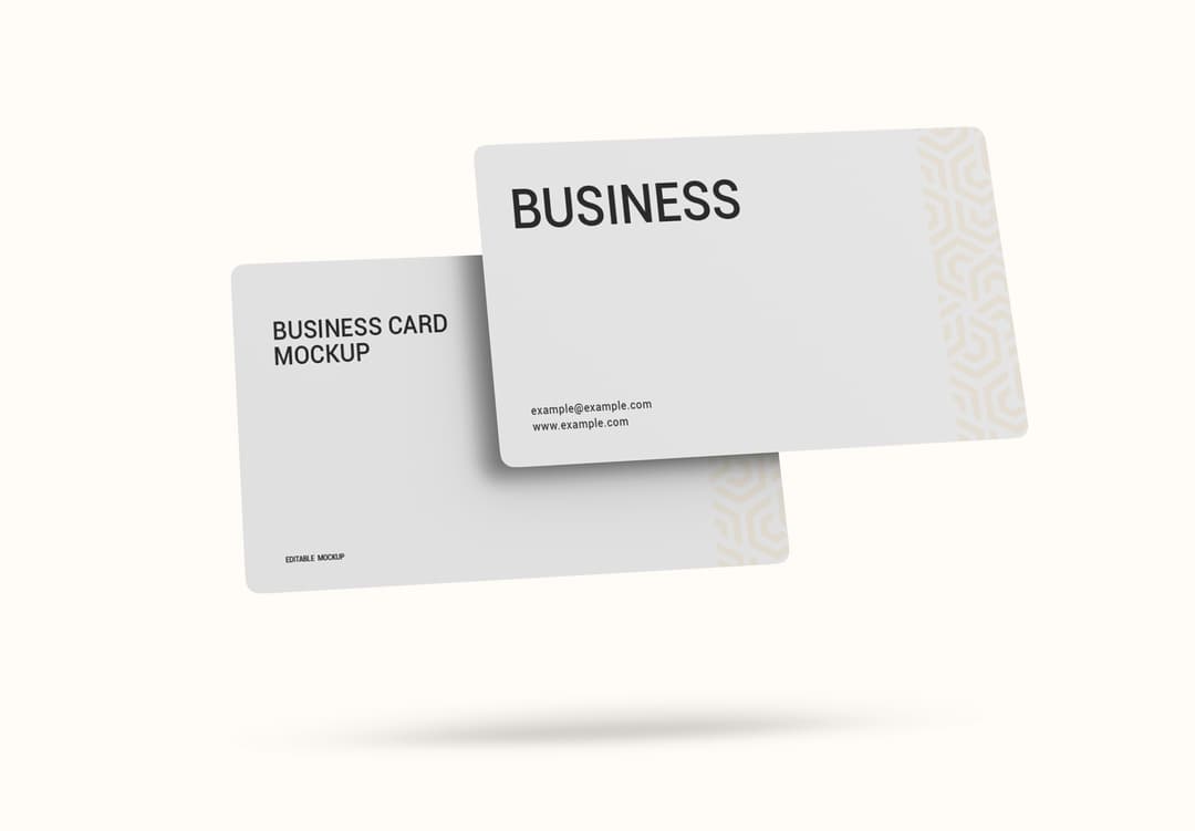 Floating Business Card Mockup | MockupHive