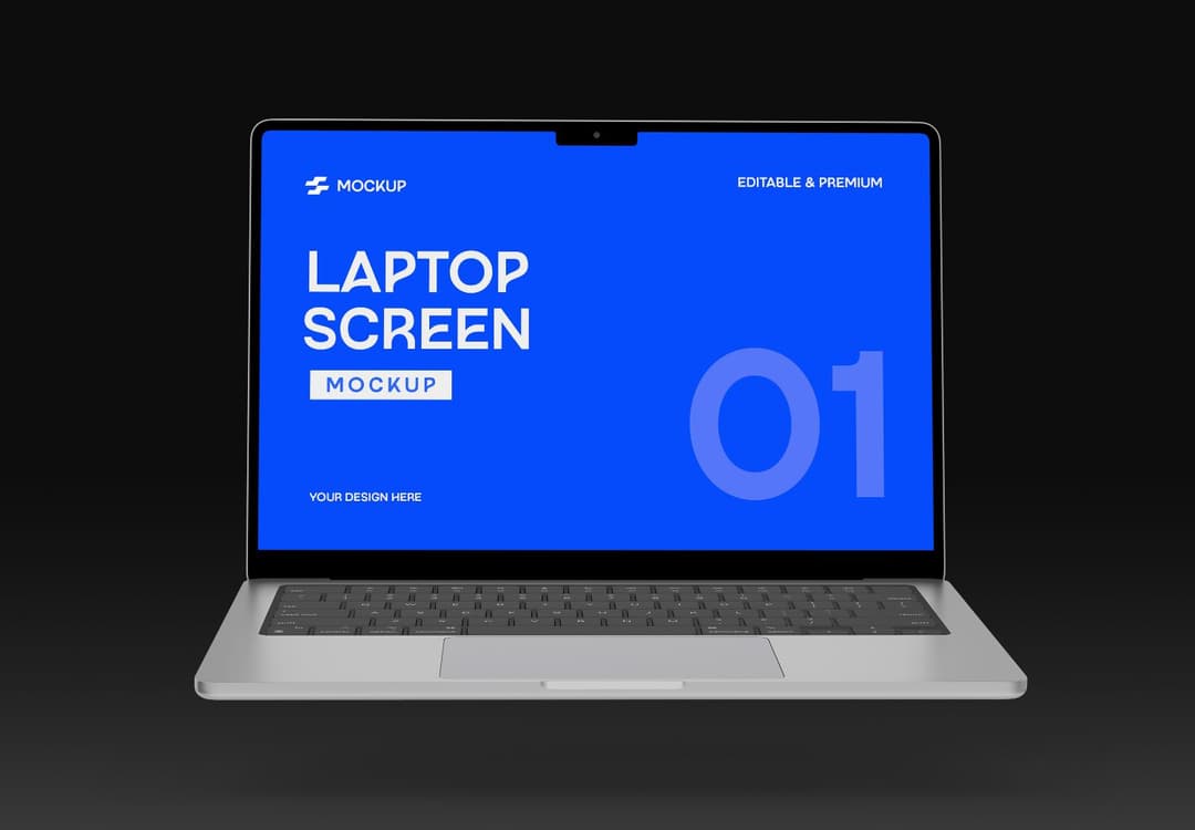 Floating Laptops Screen Mockups