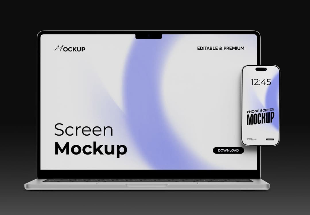 Laptop & Smartphone Screen Presentation Mockup