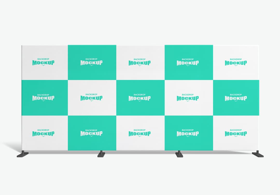 Realistic Event Backdrop Mockup with Editable Branding