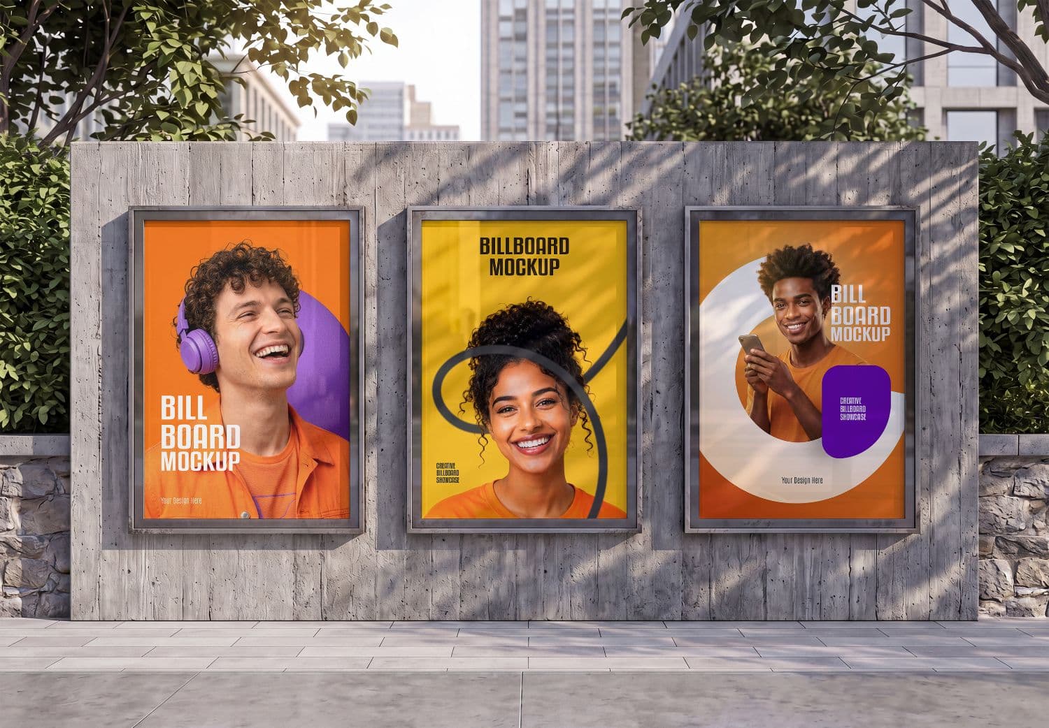 Outdoor Billboard Advertising Mockup