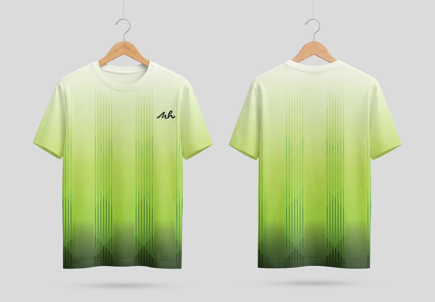 Realistic Hanging Front & Back T-Shirt Mockup