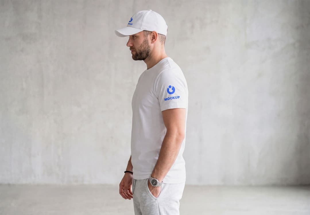 T-Shirt & Cap Branding Mockup