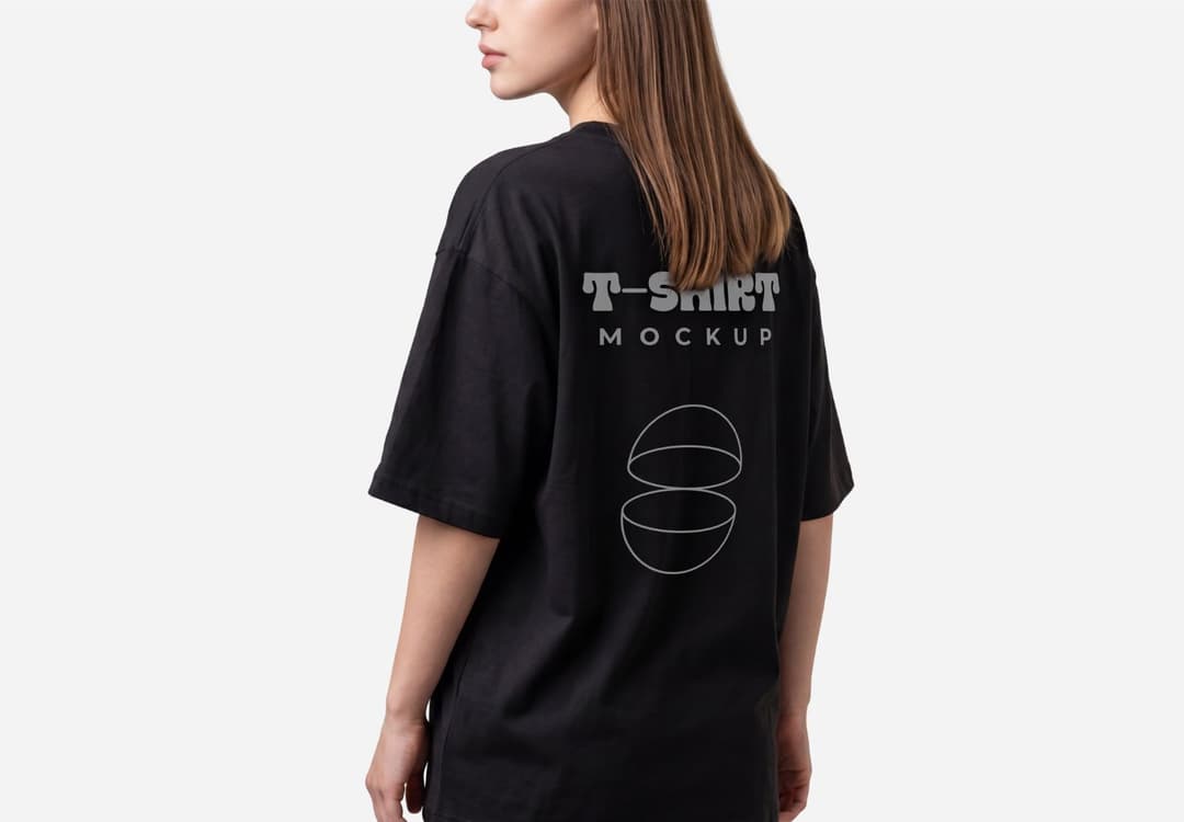 Black T-Shirt Mockup