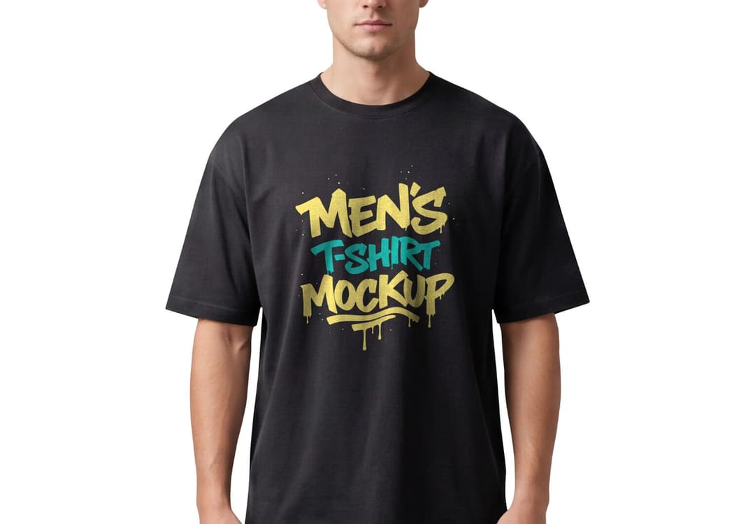 Realistic Men’s T-Shirt Mockup
