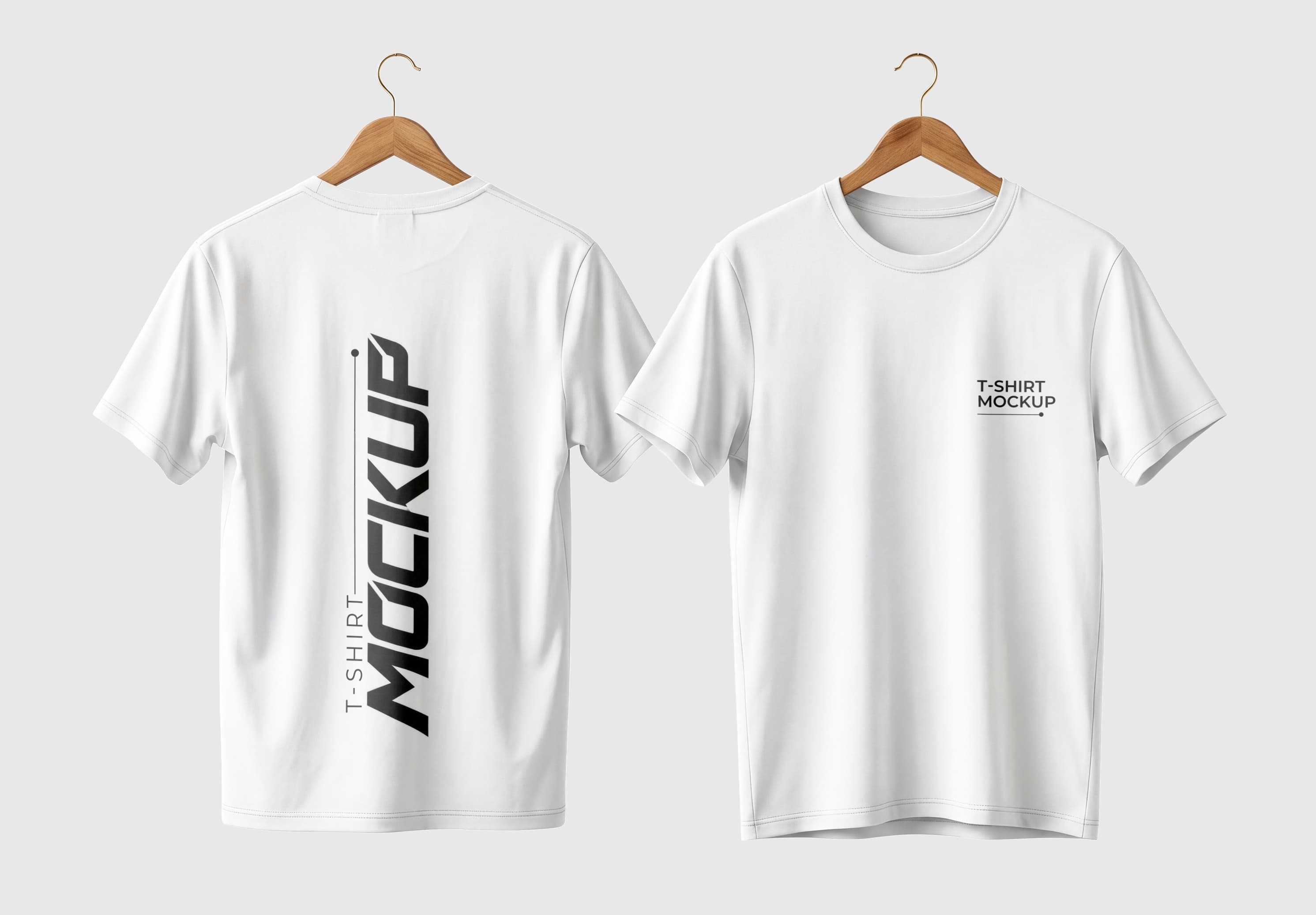 Realistic T-Shirt Mockup Front and Back View PSD | MockupHive