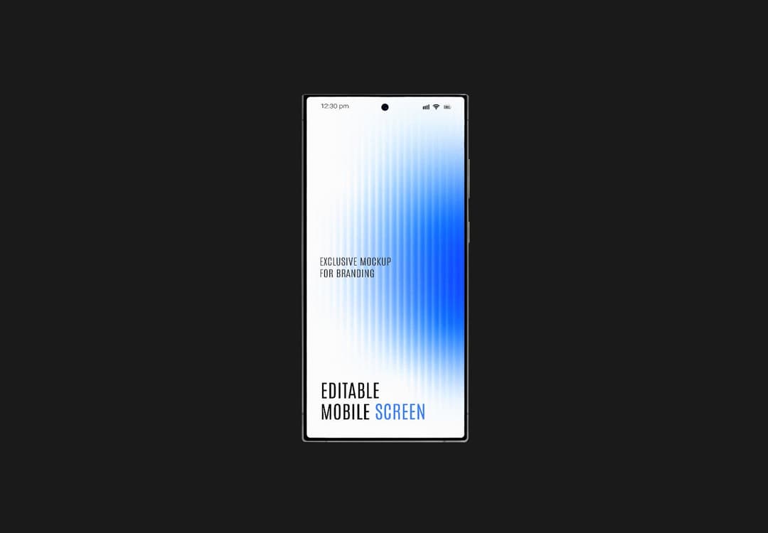 Realistic Mobile Screen Mockup