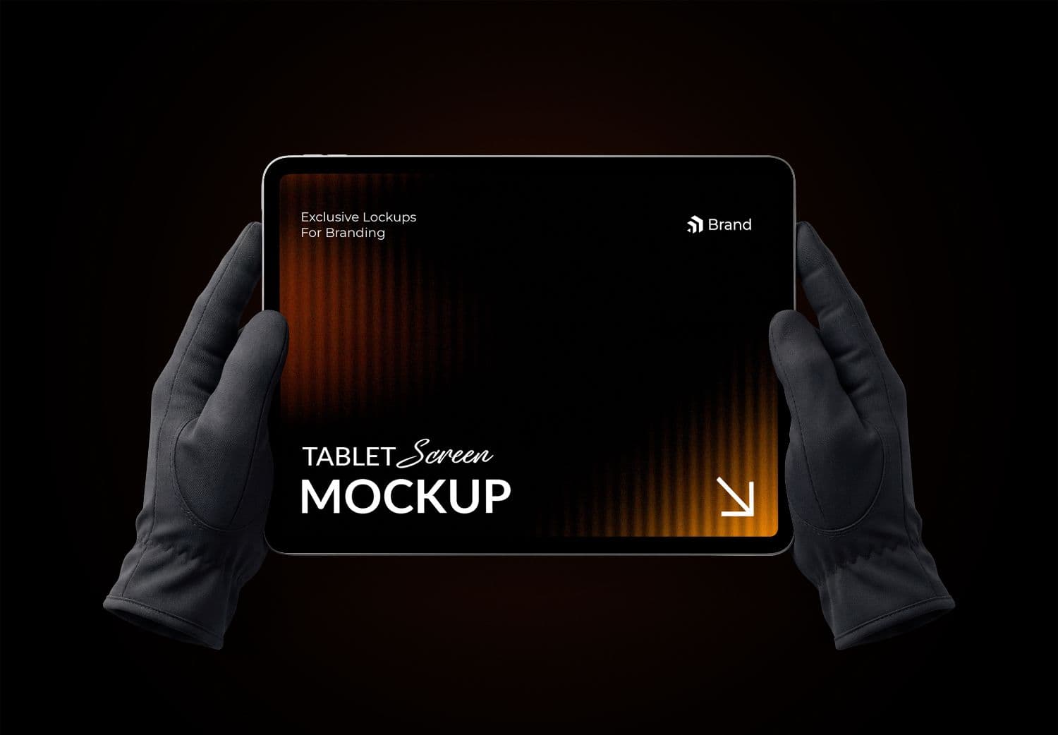 Hands Holding Premium Tablet Display Mockup