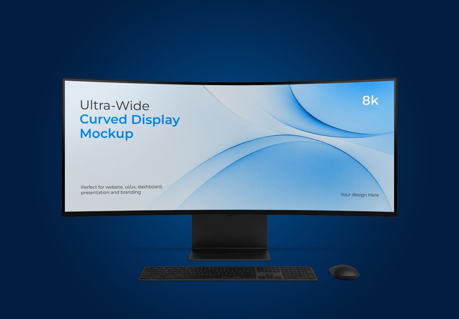 Ultra Wide Curved Monitor Mockup