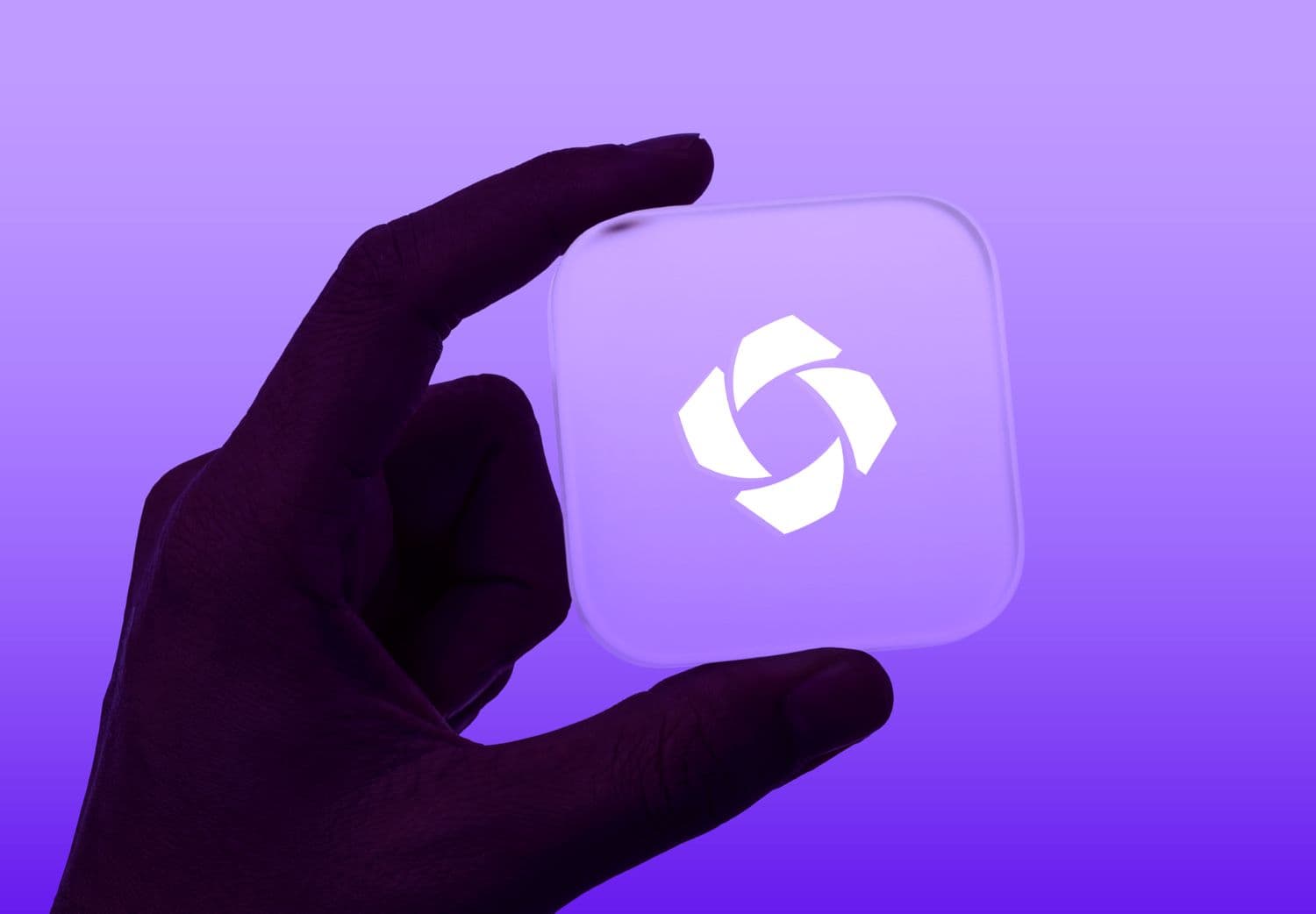 Hand Holding App Icon Mockup