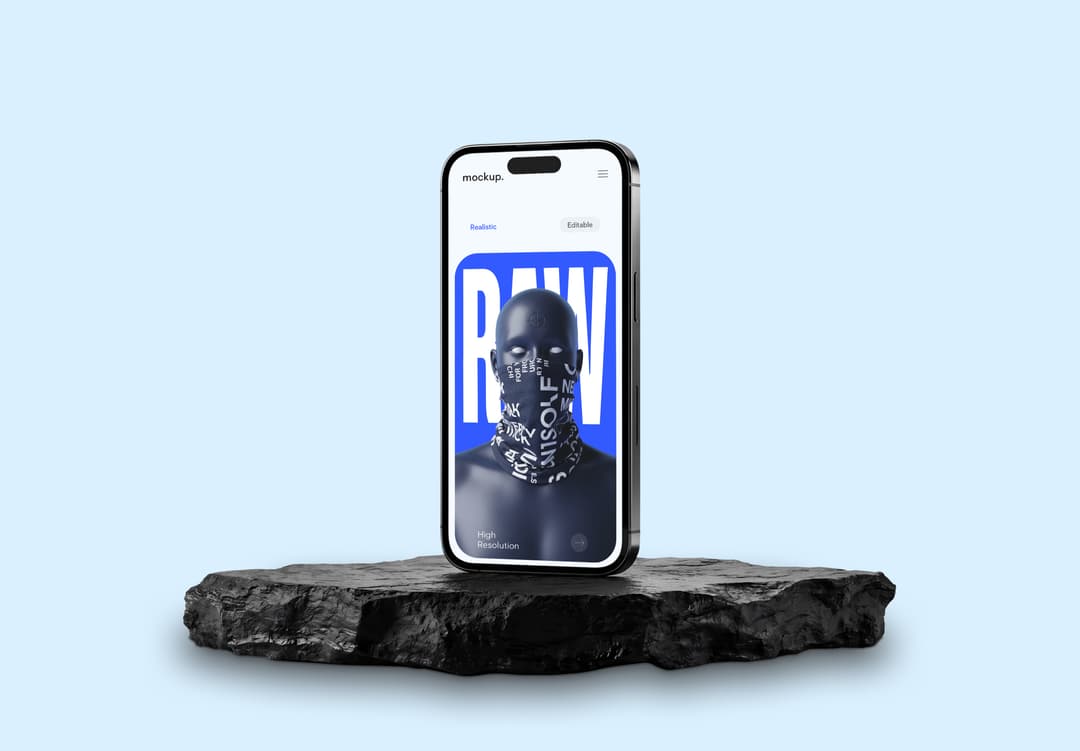 Floating Smartphone Mockup | MockupHive