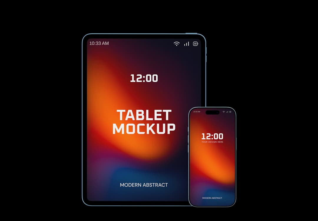 Tablet and Mobile Screen Mockup