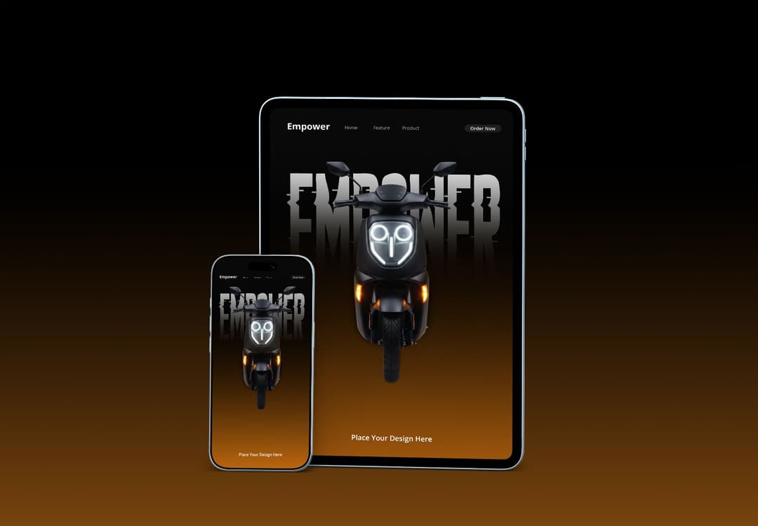 Responsive Smartphone and Tablet Display Mockup