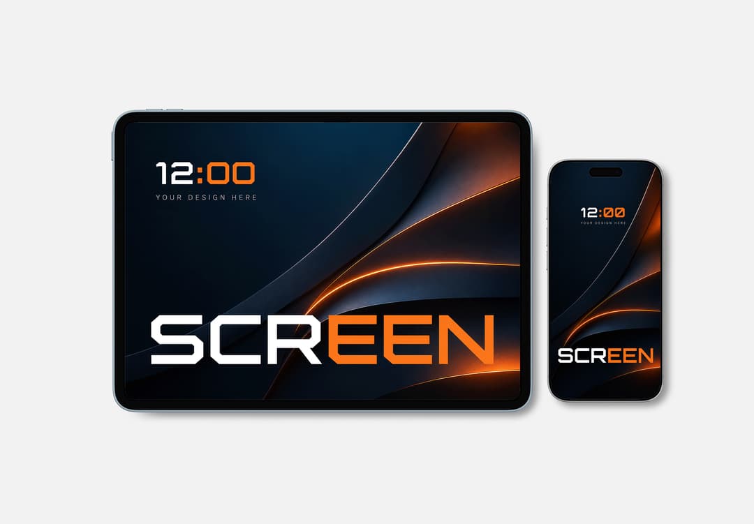Realistic Tablet & iPhone Screen Mockup | MockupHive