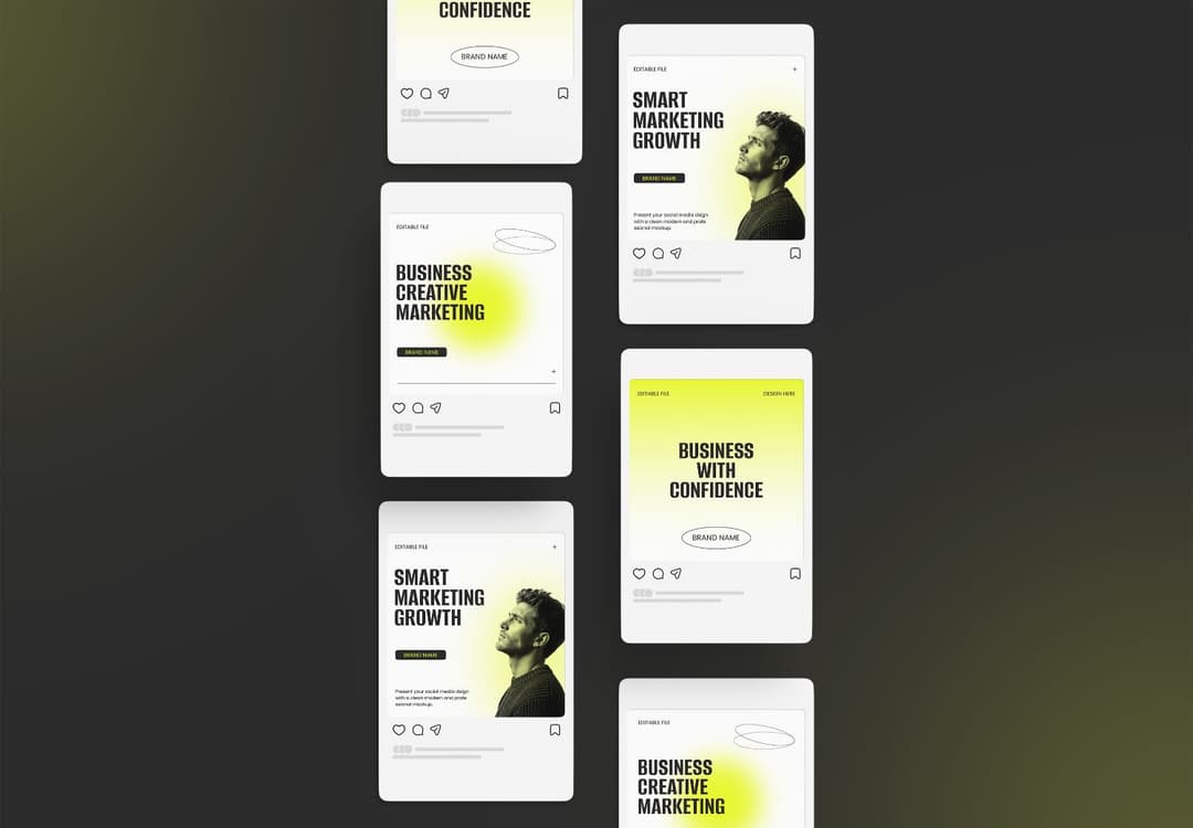 Business Social Feed Mockup