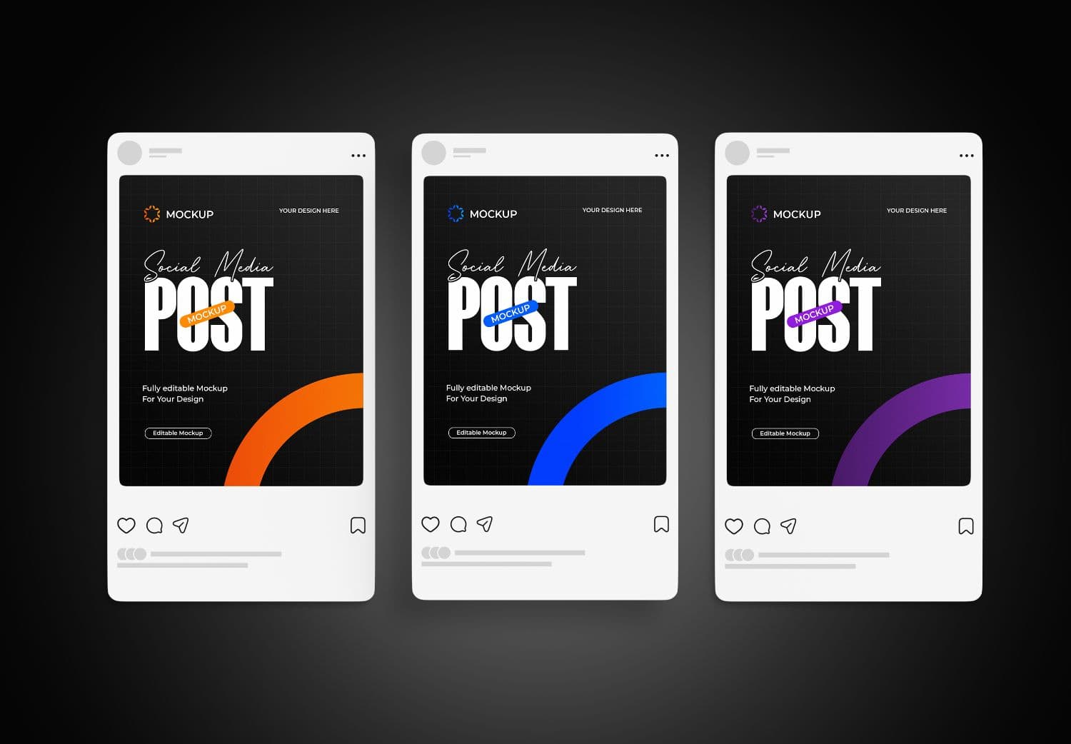 Realistic Instagram Post Mockup Set | MockupHive