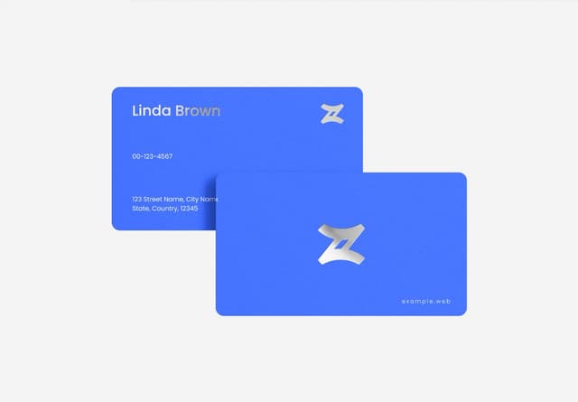Modern Blue Business Card Mockup Design