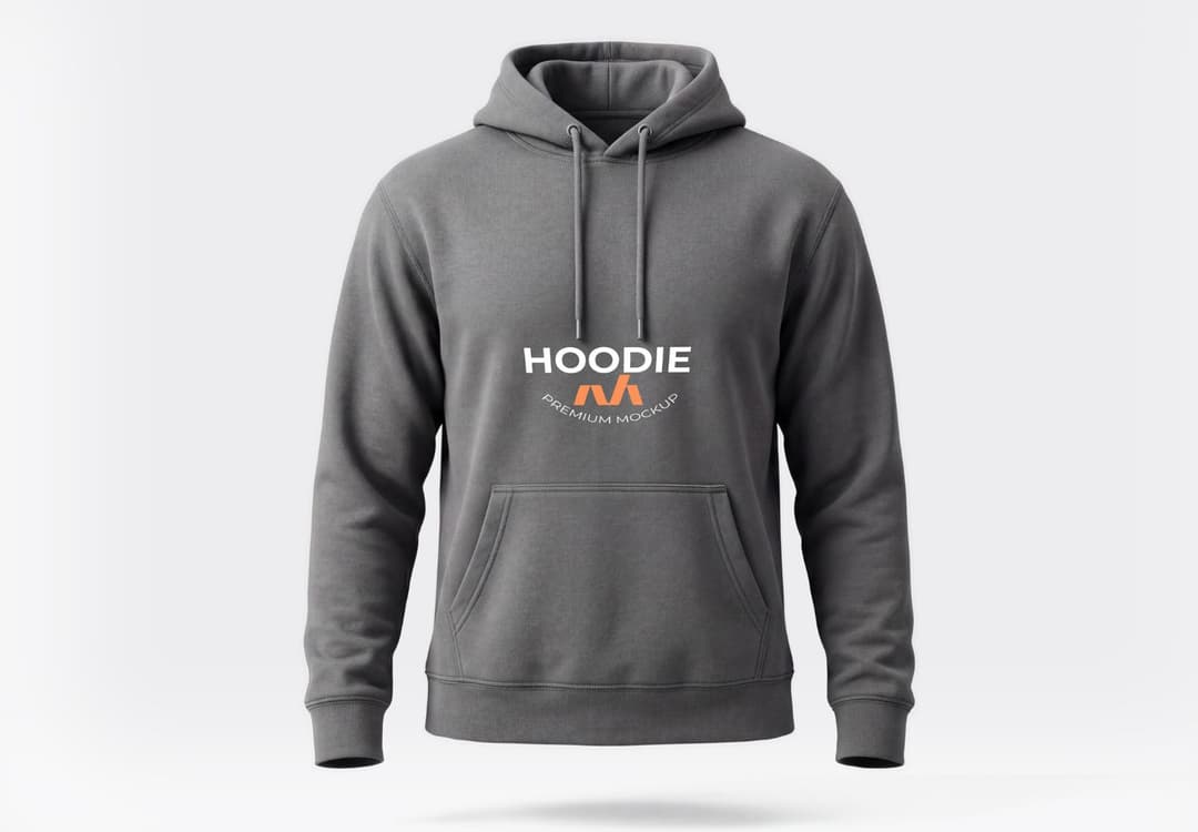 Hoodie Mockup – Front View Apparel for Streetwear Branding Presentation