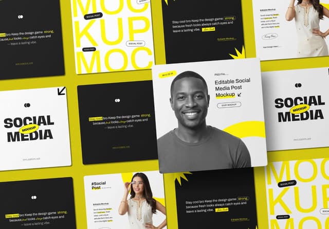 Vibrant Sticker Collection Mockup for Branding