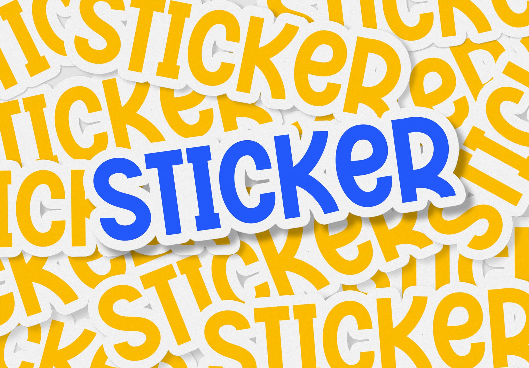 Vibrant Sticker Collection Mockup for Branding Designs