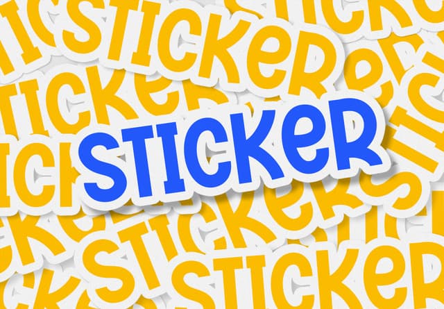 Vibrant Sticker Collection Mockup for Branding Designs