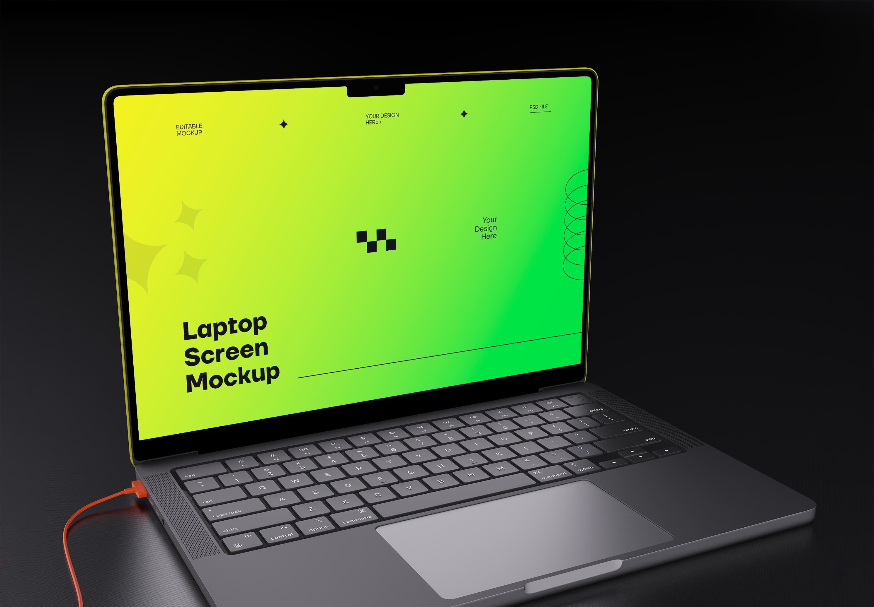 Laptop PSD Mockup Free for Website and Branding Showcase